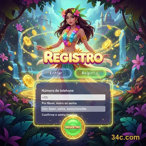 Tela do app 34c.com com entrada ágil no celular