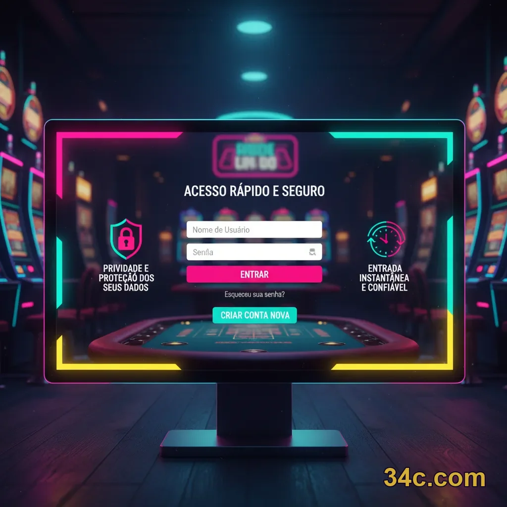 Login móvel com verificação segura na 34c.com